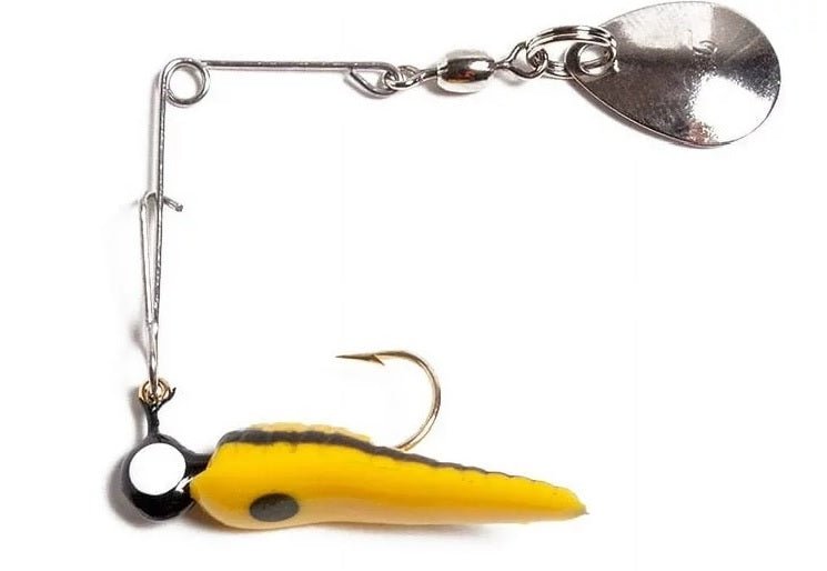 Betts Spin 1/32 Yellow Black Stripe 12/cd - MarineQuest Supply