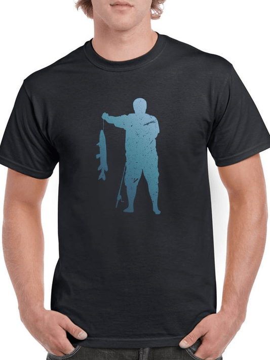 Fishing Shadow T-shirt - SmartPrintsInk Designs - MarineQuest Supply
