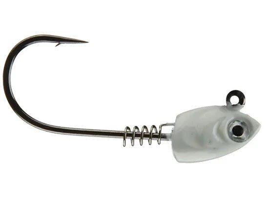 Gamakatsu Swim Bait Head w/spring 4/0 - 3/16oz Pearl 3ct - MarineQuest Supply