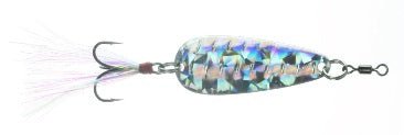 Nichols Mojo Flutter Spoon Shattered Glass Silver 1/2oz - MarineQuest Supply