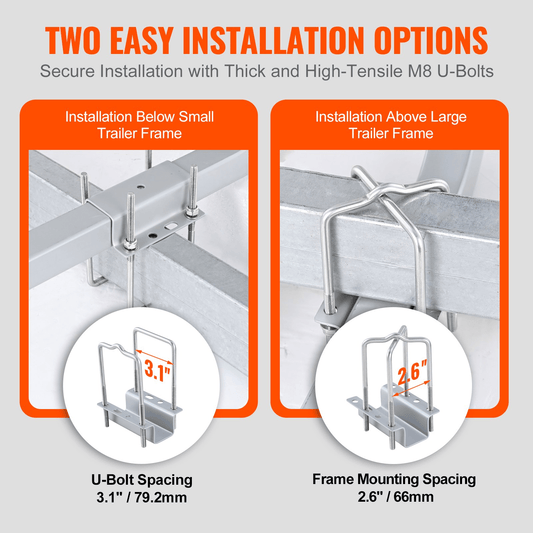 VEVOR Marine Trailer Guide Set, 48'' Flexibly Adjustable Poles, Pair of Steel Supports with PVC Coating, Ideal for Ski, Fishing, and Sailboat Transport, 2024 - MarineQuest Supply