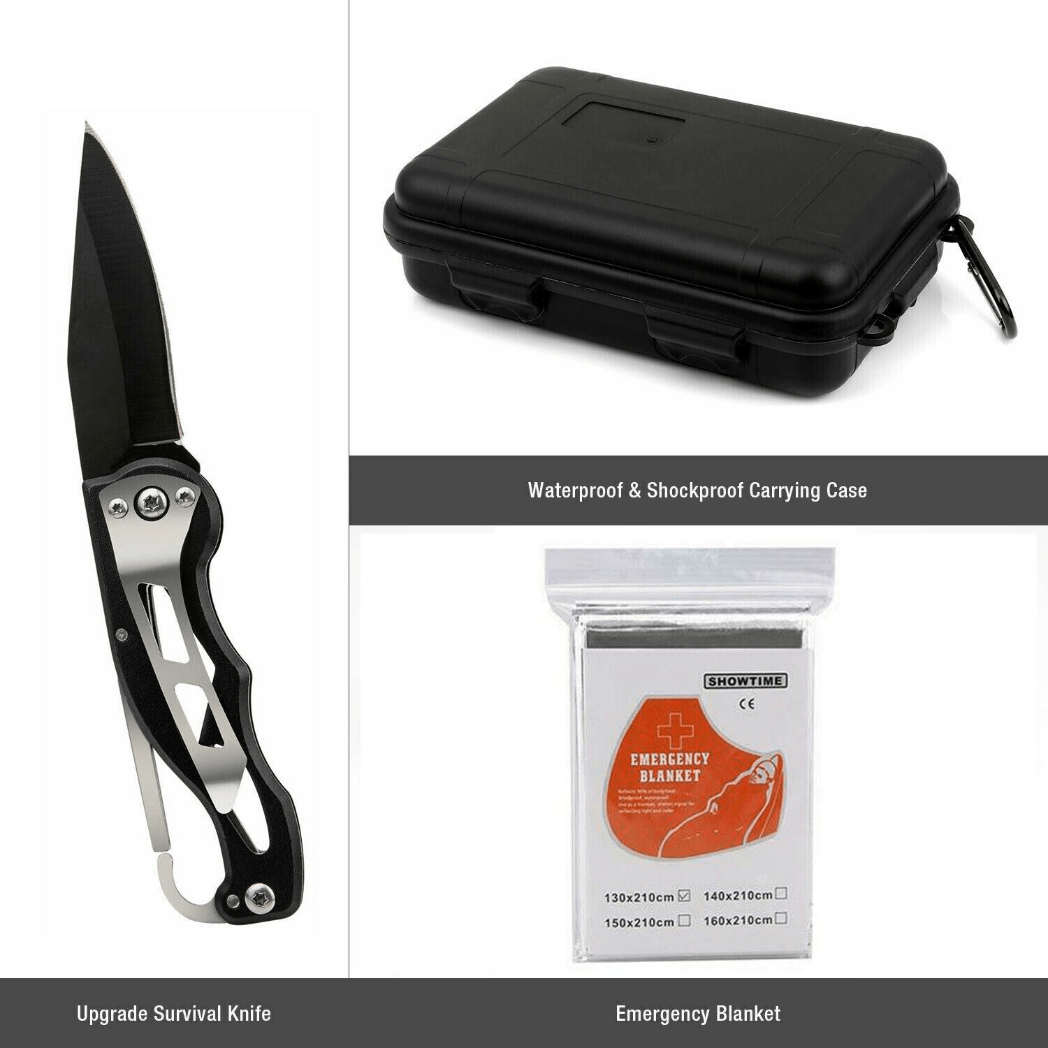 14 in 1 Outdoor Emergency Survival And Safety Gear Kit Camping Tactical Tools SOS EDC Case - MarineQuest Supply