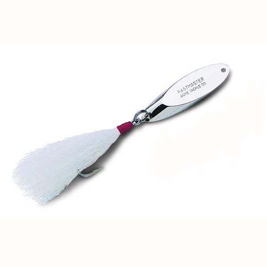 Acme Kastmaster Spoon w/Teaser Tail 1/2oz Chrome/White - MarineQuest Supply