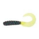 Action Bait 3in Curly Grubs 20pk June Bug Chartreuse - MarineQuest Supply
