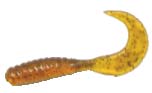 Action Bait 4in Curly Grubs 12pk Smoke Blue Glitter - MarineQuest Supply
