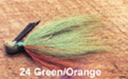 Arkie Bucktail 1/4oz 6/cd Green/Orange - MarineQuest Supply