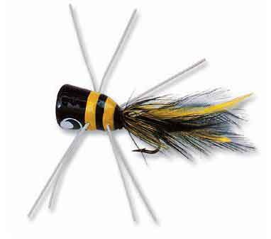 Betts Bass Bug Black - Yellow/Black - Yellow Size 1 - MarineQuest Supply