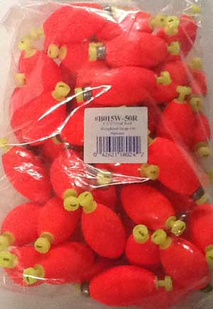 Betts Snap On Weighted Oval 1.50in 50ct Red - MarineQuest Supply