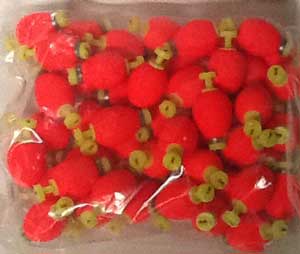 Betts Snap On Weighted Pear 1.00in 50ct Red - MarineQuest Supply