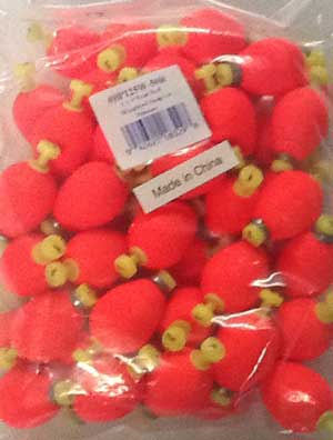Betts Snap On Weighted Pear 1.25in 50ct Red - MarineQuest Supply