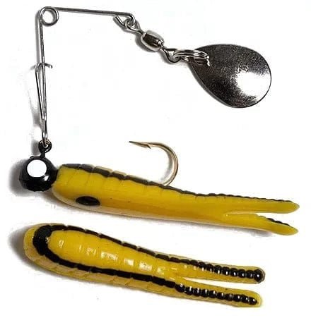 Betts Spin 1/32 Value Pack Split Tail Yellow Black Stripe - MarineQuest Supply