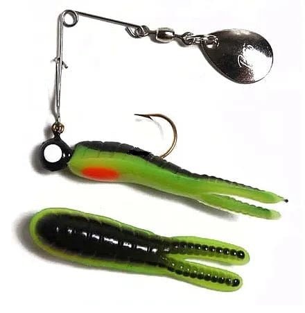 Betts Spin 1/8 Value Pack Split Tail Black Stripe/Chart/Orange - MarineQuest Supply
