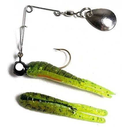 Betts Spin 1/8 Value Pack Split Tail Chart Craw Glitter - MarineQuest Supply
