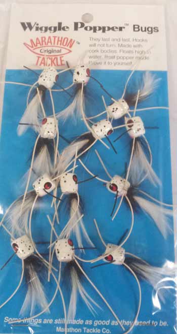 Betts Wiggle Popper White Speckle Size 8 12/card - MarineQuest Supply