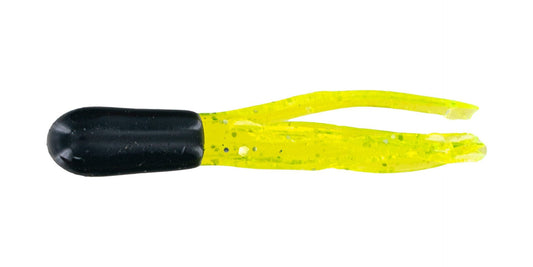 Big Bite Crappie Tubes 1.5in 100ct Black/Chartreuse Sparkle - MarineQuest Supply