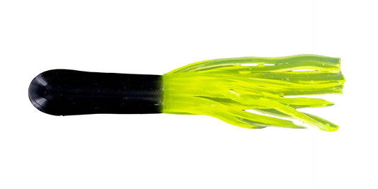 Big Bite Crappie Tubes 1.5in 10ct Black/Chartreuse - MarineQuest Supply