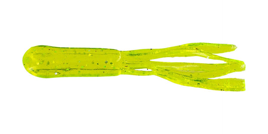 Big Bite Crappie Tubes 1.5in 10ct Chartreuse Sparkle - MarineQuest Supply
