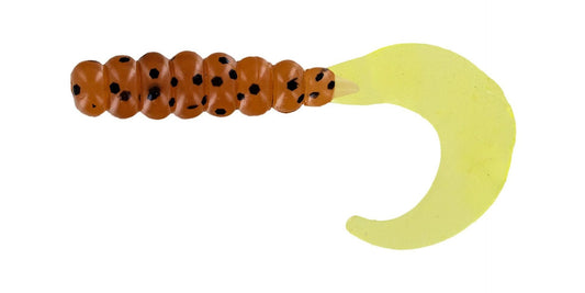 Big Bite Fat Grub 2in 10ct Pumpkin Chartreuse - MarineQuest Supply
