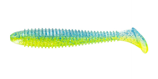 Big Bite Pro Swimmer 2.8in 8ct Electric Blue Chartreuse - MarineQuest Supply