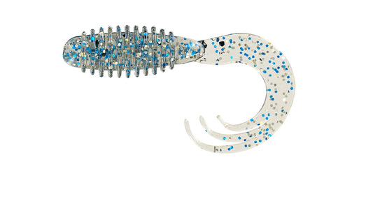 Big Bite Ring Triple Grub 2in 10ct Blue Glitter - MarineQuest Supply