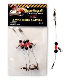 BnM Catfish Gear 3 - Way Wired Swivel 3ct 150lb - MarineQuest Supply