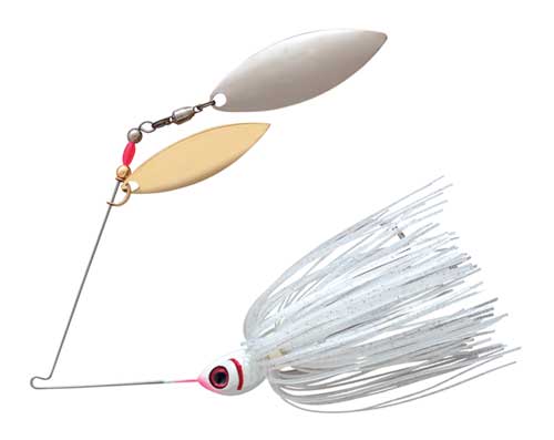 Booyah Blade 1/2oz Double Willow Satin Silver Glimmer - MarineQuest Supply