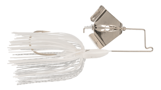Buckeye Buzzerk Buzzbait 3/8 White Nickle Blade - MarineQuest Supply