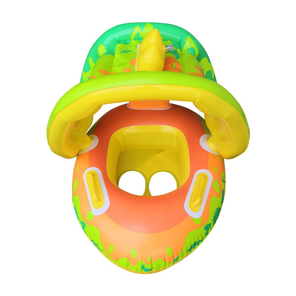 Childrens Swimming Rings Inflatable Detachable Canopy Seat Ring Pvc Baby Swimming Ring Childrens Bath Tub With Sunshade Toys - MarineQuest Supply