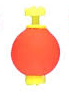 Comal Snap - On Round Float 1.50in 25/Bag Orange - MarineQuest Supply