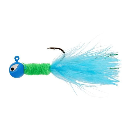 Eagle Claw Crappie Jig Maribou 1/16 Blue/Chart 6ct - MarineQuest Supply