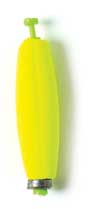 Eagle Claw Float Cigar Foam Weighted Snap - On Chartreuse 2ct 21/2" - MarineQuest Supply