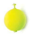 Eagle Claw Float Round Foam Weighted Snap - On Chartreuse 2ct 1" - MarineQuest Supply