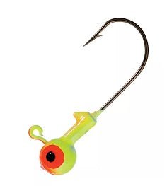 Eagle Claw Jig Head 3/4oz 10ct Chartreuse/Orange - MarineQuest Supply
