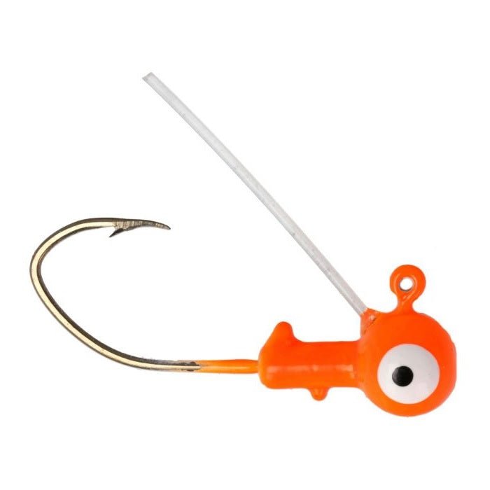 Eagle Claw Pro - V Weedless Ball Jig Head 1/8 6ct Orange - MarineQuest Supply
