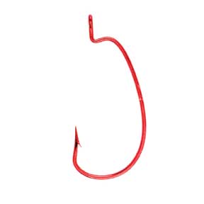 Eagle Claw Pro Worm Extra Wide Gap Red 5ct Size 2/0 - MarineQuest Supply