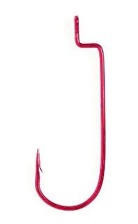 Eagle Claw Pro Worm Round Bend Red 5ct Size 4/0 - MarineQuest Supply