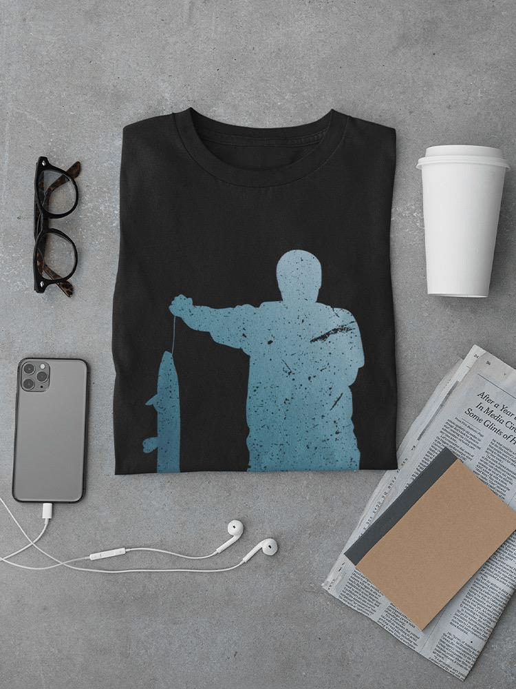 Fishing Shadow T-shirt - SmartPrintsInk Designs - MarineQuest Supply
