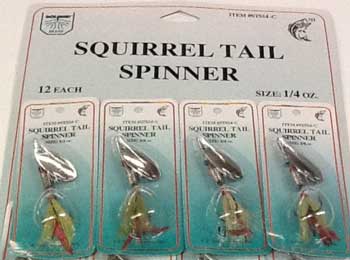 FJ Neil Squirrel Tail Spinners 1/8 Chartreuse 12/cd - MarineQuest Supply