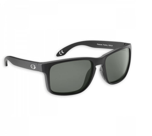 Flying Fisherman Lagoon Floating Sunglasses Matte Black Smoke - MarineQuest Supply