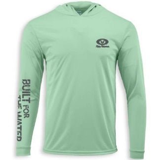 Flying Fisherman Performance Hoodie Mint Large - MarineQuest Supply