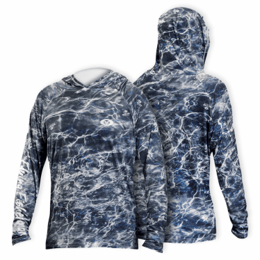 Flying Fisherman Performance Hoodie Mossy Oak Elements Blackfin Large - MarineQuest Supply