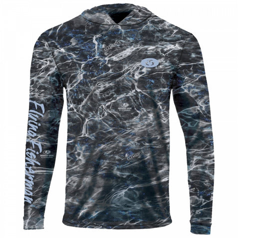 Flying Fisherman Performance Hoodie Mossy Oak Elements Blackfin XX - Large - MarineQuest Supply