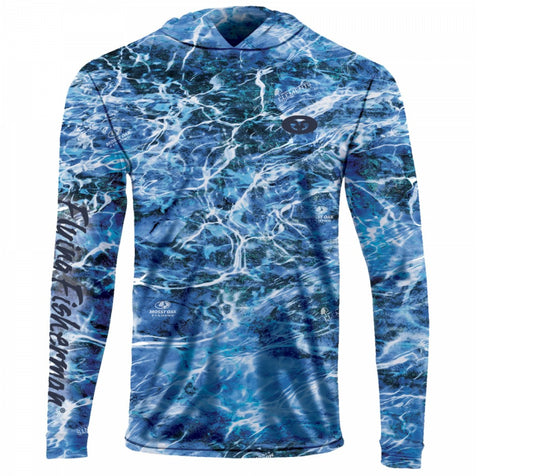 Flying Fisherman Performance Hoodie Mossy Oak Elements Nautical Large - MarineQuest Supply