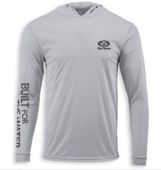 Flying Fisherman Performance Hoodie Silver X - Large - MarineQuest Supply