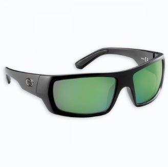 Flying Fisherman Sunglasses Sargasso Matte Black/Green Mirror - MarineQuest Supply