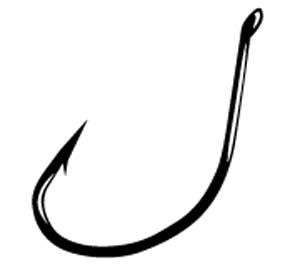 Gamakatsu Drop Shot Hook Black Size 2/0 6ct - MarineQuest Supply