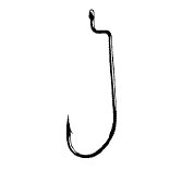 Gamakatsu Offset Worm Hook Black Size 3/0 5ct - MarineQuest Supply