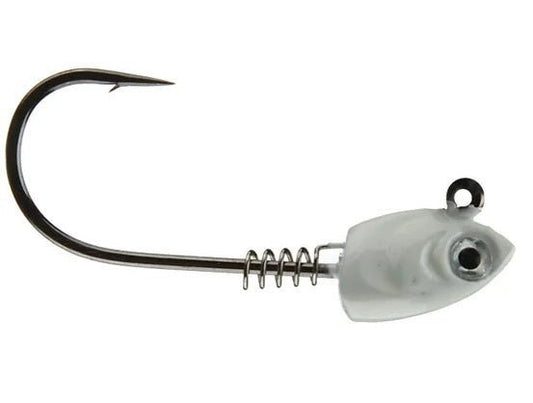 Gamakatsu Swim Bait Head w/spring 4/0 - 1/8oz Pearl 3ct - MarineQuest Supply