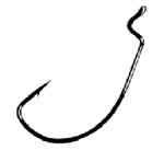 Gamakatsu Wide Gap Offset Black 25ct Size 3/0 - MarineQuest Supply