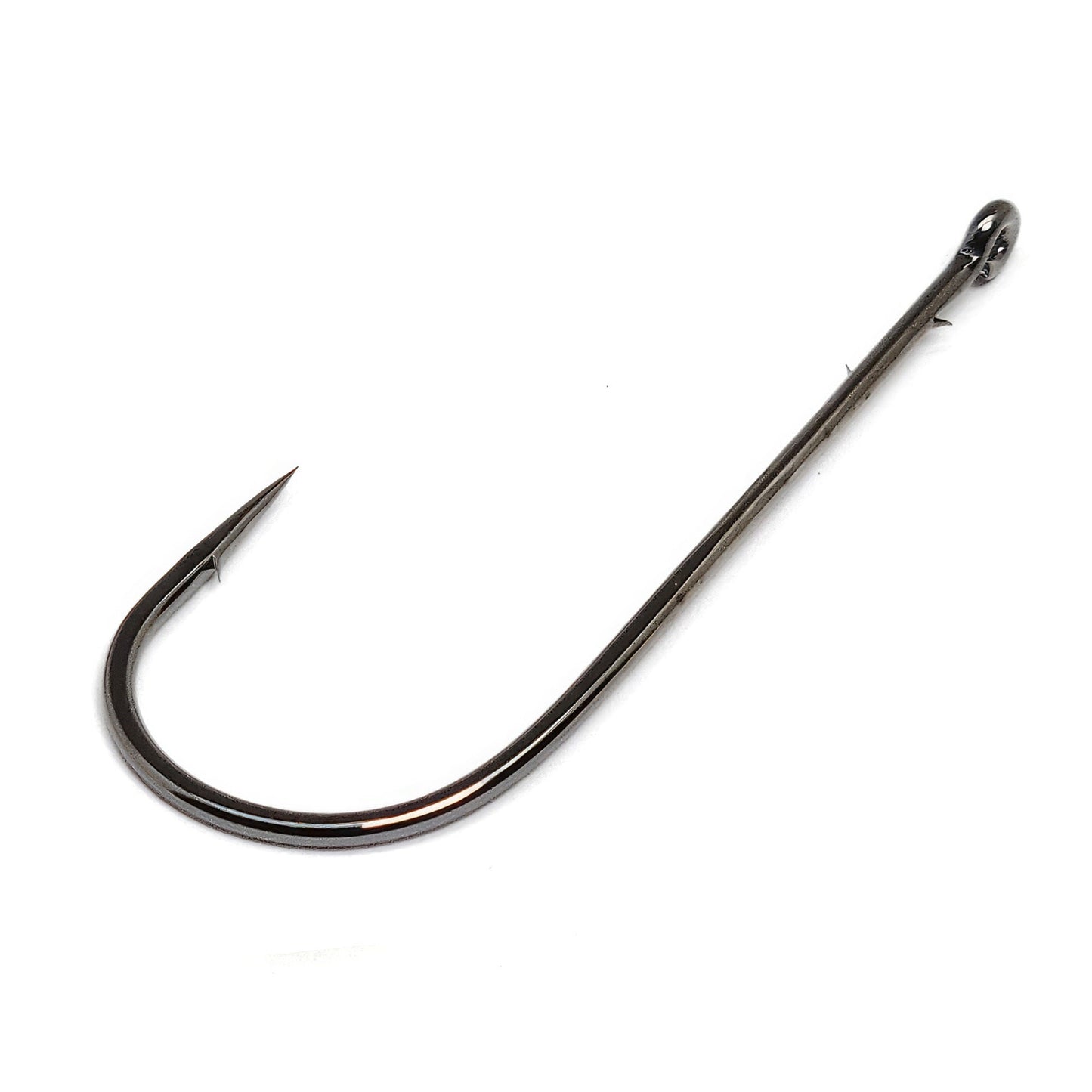 Gamakatsu Worm Hook Straight Shank Round Bend NSBlack Size 4/0 5ct - MarineQuest Supply
